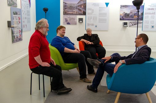 Die Moderatoren des Workshops (v.l.): Georg Derscheid, Matthias Werner, Prof. Dr. Birgit Scheppat, David Coleman © Bruno Nemec